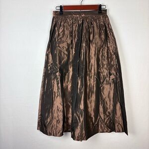 Vintage Y2K Iridescent Brown Ball Gown Maxi Skirt